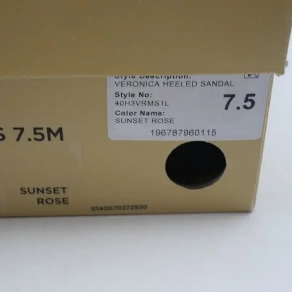 NEW Michael Kors Veronica Heeled Sandals Sunset Rose Women's 7.5 - Picture 9 of 10